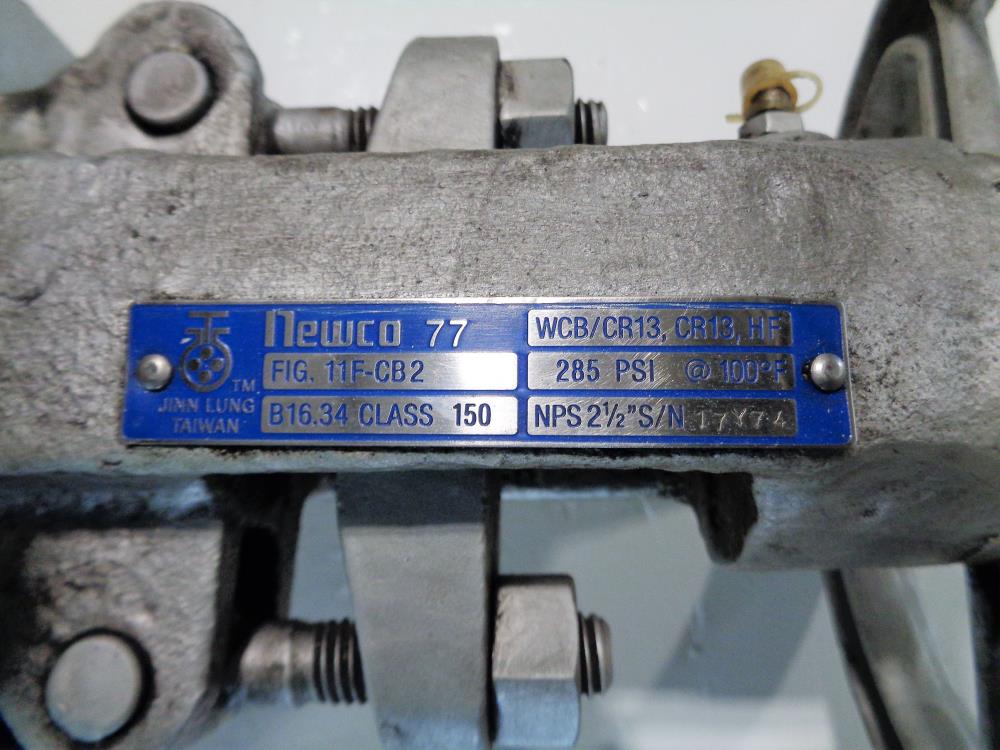 Newco #77 Gate Valve, 2.5" 150# WCB, Fig# 11F-CB2